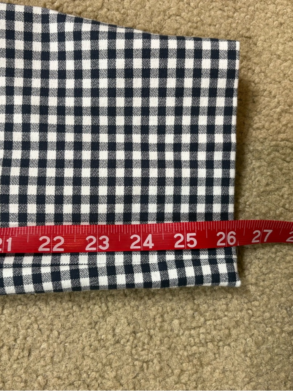 J. Crew Navy and White Gingham Cropped Pants - Picture 3 of 6